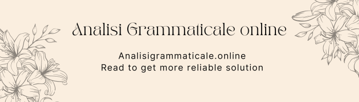 analisi grammaticale online